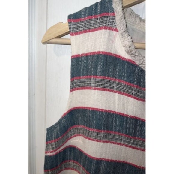 Holding Horses Dress Womens 6 Anthropologie Striped Fringe tiered Western boho - Picture 5 of 11